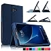 Produktbild Samsung Galaxy Tab A 10.1 Hülle Case, Infiland Slim Fit Folio PU-lederne dünne Kunstleder Schutzhülle Cover Tasche für Samsung Galaxy Tab A 10.1 Zoll Wi-Fi/ LTE (2016) SM-T580N/SM-T585N Tablet-PC(mit Auto Schlaf / Wach Funktion)(Dunkleblau)