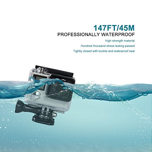 Deyard Wasserfestes Gehäuse mit Schnellspann-System und Daumenschraub für die GoPro Hero 4 und Hero3+ Action Cam for GoPro Hero 4 and Hero 3+ Action Camcorder – 30m Unterwasser-Fotografie - 2
