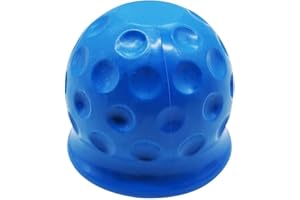 ISKIP Trailer Tow Bar Cover, Universal 50mm Soft Rubber Trailer Tow Ball Cover, Protector for Truck Trailer Caravan RV Car (Blue)