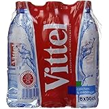 Vittel Set de 6 Bouteilles d'Eau Minérale Naturelle 50 cl