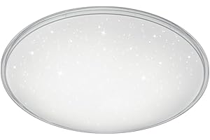 ‎TRIO LEUCHTEN Trio Leuchten LED Deckenleuchte 657810100 Condor, Kunststoff weiß, Rand klar, 21 Watt LED, Starlight Effekt, Switch Dimmer, 42 x 42 x 9.5 cm