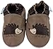 MiniFeet Premium Soft Leather Baby Shoes, Hedgehog 0-6 Months