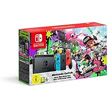 Console Nintendo Switch avec Joy-Con - rouge néon/bleu néon + Splatoon 2