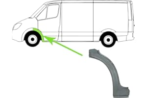 AUTOTEILE GOCHT Radhaus Kotflügelblech Reparaturblech Außen Hinterteil Vorne Links Stahl Kompatibel mit VW T4 Bus 70B 70C 7DB 7DK 70J 70K 7DC 7DJ T4 Kasten 90-03