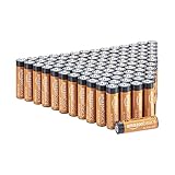 AmazonBasics Lot de 100 piles alcalines AA