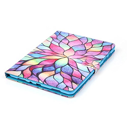Samsung Galaxy Tab A 9.7 SM-T550 Hülle, DEENOR Bunt Malerei und Stilvoll Zeichnung Brieftasche Case Buch-Stil PU Leder Flip Protective Stand Tasche Schutzhülle Hülle für Samsung Galaxy Tab A 9.7 SM-T550. (Color Flowers) - 7