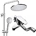 Produktbild ARAYACY Badezimmer Haushalt Dusche Kupfer Dusche Set Drei-Geschwindigkeit Superchargerable Lifting Multi-Funktions-Dusche,B