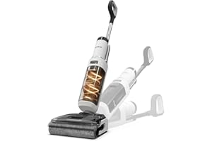 Tineco Floor One Stretch S6 Aspirateur Laveur, Aspirateur Sec et Humide Puissant Intelligent, portée à Plat 180°, Nettoyage Deux Bords, Auto-Nettoyage Flashdry à 70℃ en 5 Min, 40 Min d'autonomie