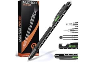 TUKEOO Stocking Fillers for Men, 9 in 1 Multi Tool Pen Secret Santa Gifts for Men Him, Dad Christmas Gifts for Dad Grandpa, Christmas Presents for Fathers Day Birthday Anniversary
