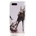 Produktbild Huawei Honor 10 Hülle, Honor 10 Handyhüle, Alfort Prämie PU Leder Schutzhülle Messerform Magnetische Schnalle Farbig Lederhülle Tasche Wallet Case Cover für Huawei Honor 10 Smartphone 5.84" mit Kartensteckplatz und Standfunktion ( High Heels )
