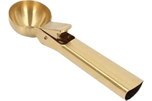 JANZOOM Paletta per Gelato, Previene Il Congelamento Manico per Palline di Gelato Cucchiaio per Risparmio di Manodopera a Prova di Frutta per (Oro)