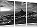 Produktbild Kapstadts Löwenkopf Tafelberg Kunst B&W 3-Teiler Leinwandbild 120x80 Bild auf Leinwand, XXL riesige Bilder fertig gerahmt mit Keilrahmen, Kunstdruck auf Wandbild mit Rahmen, gänstiger als Gemälde oder Ölbild, kein Poster oder Plakat