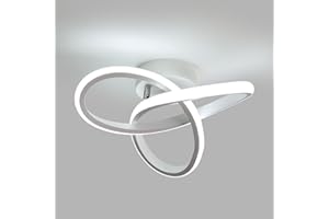 Seamoon Plafoniera LED, 30W 3375LM Lampada da Soffitto Moderna Fiore in Acrilico, Lampadario LED Soffitto per Camera da Letto Soggiorno Cucina Corridoio Balcone, Bianco Freddo 6500K, Dia 30cm