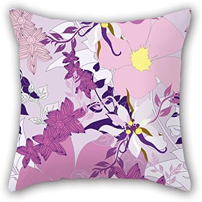 PILLO 16 X 16 Inches / 40 By 40 Cm Flower Throw Pillow Case,two Sides Is Fit For Boys,floor,pub,girls,dinning Room,living Room