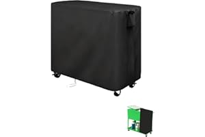 Kingling Cooler Cart Cover Fits 65-80 Quqrt Cooler Cart, Waterproof Patio Party Rolling Ice Chest with Wheels Outdoor Cooler Cart Cover Black