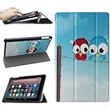 Case for All-New Amazon Fire HD 8 Tablet (7th Generation, 2017 Release Only)-Lightweight Slim Shell Stand Cover with Auto Wake / Sleep for Fire HD 8 (Two Birds)
