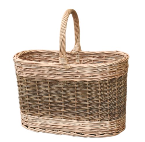 Shopping Basket Green Flask Basket