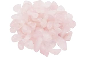 JULIE WANG 450 PCS Rose Quartz Naturel Irrégulier Puce Pierre Perles 5-8mm Pierres Précieuses Cristal Lâche Perle pour la Fabrication de Bijoux Bracelet Collier DIY Artisanat Trouver