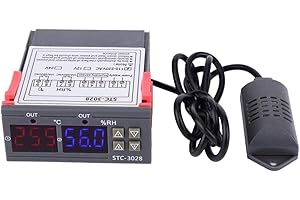PAIDUOJI STC-3028 Digital Display Humidity and Temperature Controller Thermostat Dual Display Thermometer Hygrometer Controller Switch Control (220V)