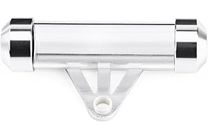 ESTINK Tubo Seguro para Moto, Soporte para Disco Fiscal, Tubo para Pegatina ITV, Soporte de Tubo de Impuestos de Disco Cilíndrico, para la Mayoría de las Motocicletas (Plata)