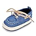 ESTAMICO Baby Denim Lace-up Crib Shoes Blue 12-18 Months