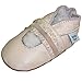 Soft Leather Baby girls Shoes with Suede Soles by Dotty Fish. Cream Christening design perfect for parties 0-6 Months