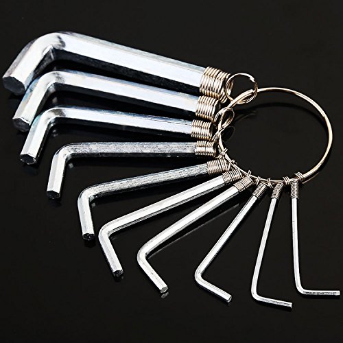 Pinzhi 10 Pcs metrische Kombination Hex-Schlüssel Allen Wrench Set 1,5 mm bis 10mm Schlüssel Handwerkzeug - 2