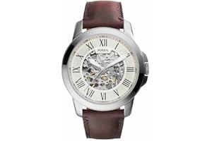 Fossil Mężczyźni Grant Zegarek, Srebrny/Brązowy, Ø 44 mm