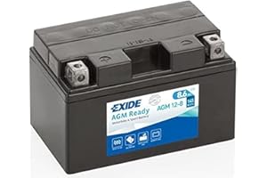 Batería Exide AGM12-8 Moto 12V Agm Ready. 12V - 8,6Ah/145A (EN) (150x87x95mm)