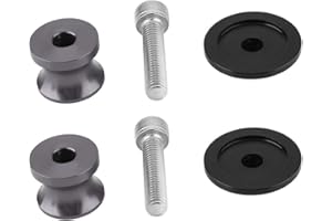 SUUONEE Suuone 2 Pièces Moto Bobines Bras Oscillant Support Alliage d'aluminium CNC 6mm Sliders Curseur Convient aux bras oscillants filetés moto (titane)