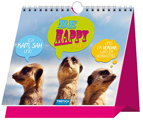 Preisvergleich Produktbild Aufstellkalender "Be Happy" 2019