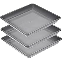 BESPORTBLE 2 sottovasi quadrati per piante, 35 cm, in plastica, senza fori, vassoio antigoccia per piante, vassoio per bonsai, base per vaso da giardino