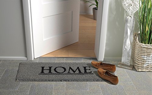 Fußmatte Fußabtreter Fußabstreifer HOME 5 für den Außenbereich | Grau | 26×75 cm - 4
