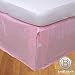 RoyalLinens EU Super King 500TC 100% Egyptian Cotton Pink Solid Elegant Finish 1PCs Box Pleated Bedskirt Solid (Drop Length: 12 inches)
