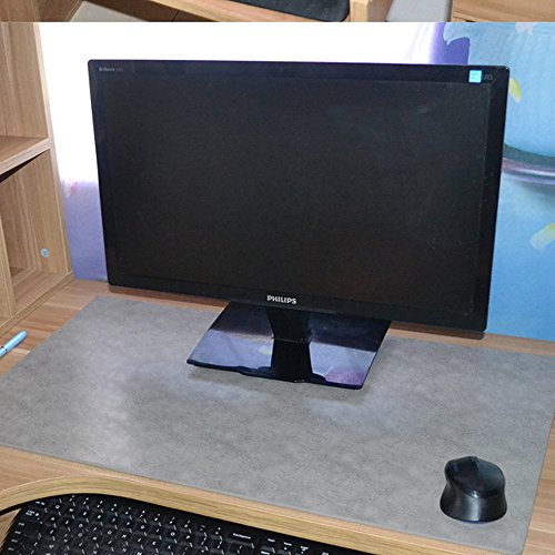 Kupx Schreibtischunterlage für Computermonitor und Maus, Leder, 71,1 x 38,1 x 0,5 cm, Schwarz - 3