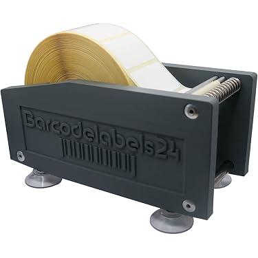 Verstellbarer Etikettenspender Aus Acryl – Für Aufkleberrollen, Transparent, Mit 4 Scheiben