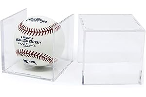 INOOMP 1 PC Clair Affichage Boîte Acrylique Représente pour L'Affichage Clair Stand Baseball Boîte De Rangement Baseball Présentoir Baseball UV Cas Support Softball Vitrine Anti-UV