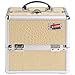 Beautify Professional Small Beige Faux Croc Print Aluminium Beauty Cosmetics & Make Up Case