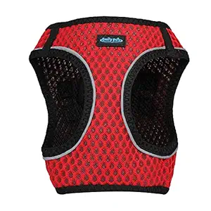 Emily Pets Dog Harness - All Weather Mesh, Step in Adjustable Harness for Small and Medium Dogs (XSmall, Red)