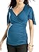 Crossover Maternity Nursing Top, Blue, UK Size 18-20 (XXL)