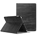 Produktbild MoKo Hülle iPad 9.7 Zoll 2018/2017 - Stoßfest Ledertasche Schutzhülle mit Auto Sleep/Wake up Funktion, Standfunktion und PC Bumper für Apple New iPad 2018/2017 9.7" Tablet, Schiefer Schwarz