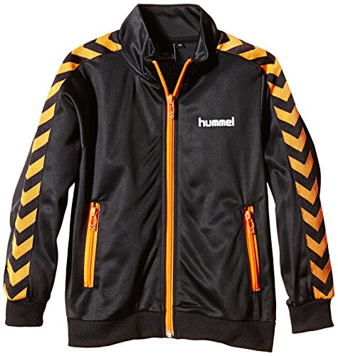 Hummel Kinder Jacke Marcel Zip Jacket, Mehrfarbig (Black/Orange/Dark Navy), 140, 36-922-7381