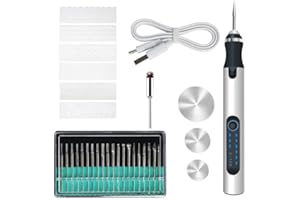 Twotrees Elektryczny długopis do grawerowania, wielofunkcyjny zestaw narzędzi do grawerowania, przenośne narzędzie do grawerowania, pióro do samodzielnego wykonania biżuterii, metalowe, szkło, drewno,