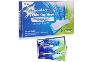 VINIFREDY Advanced Whitening Strips for Sensitive Teeth, Gel Strips Kit 14 Pcs 7 Treatments for Teeth Whitening Strips Tooth Whitening Strips for 5D White Teeth Whitening Strips ((7 Pouches - 14 Strips))