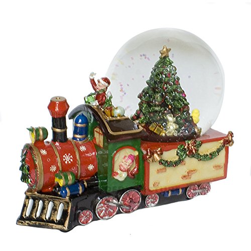 Weihnachten Spieluhr Schneekugel Lokomotive We Wish You