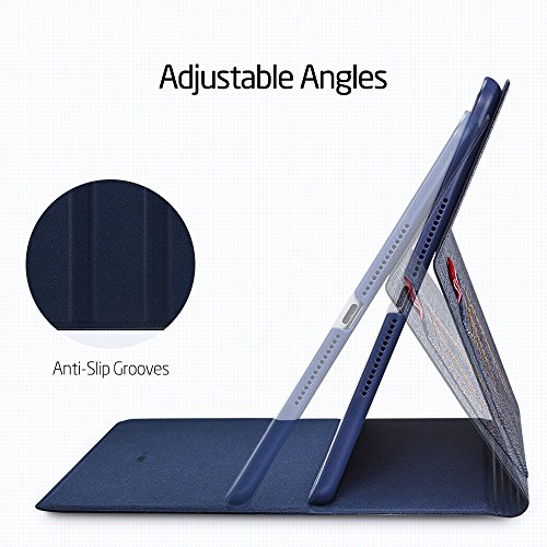 iPad Air 2 Hülle, ESR® Auto aufwachen / Schlaf Funktion und Einstellbarem Blickwinkel Funktion Schutzhülle für iPad Air 2/iPad 6 (Cowboy) - 3