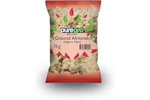 Puregro Blanched Ground Almonds 1kg (Pack of 1) | Premium Quality Almond Flour | Great Addition for a Keto Diet | High in Fiber | High in Protein | Great Source of Calcium & Vitamin E