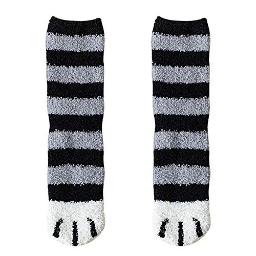 LIGGZ calcetines de gatos para mujeres, lindos calcetines de garra de gato, calcetines cálidos para el hogar, calcetines de piso, calcetines suaves, calcetines cómodos y transpirables