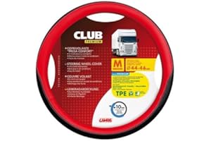 SHOP4TRUCKER Delux Lorry Truck HGV red & black steering wheel cover medium 44-46 cm wide grip
