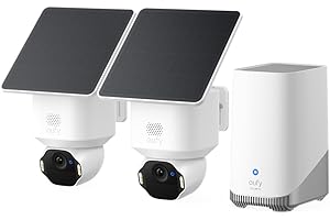 eufy Security SoloCam E42 2-Cam Kit (HomeBase S380), 4K Security Camera Wireless Outdoor, Solar Powered, AI Motion Tracking, Strobe Light, Pan & Tilt, Facial Recognition, Local Storage Up to 16 TB